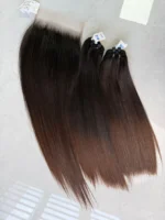Anbi Raw Vietnamese Bundle Pack · 2 Bundles + HD 5x5 Closure · 12" · Bone Straight - Image 4