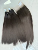 Anbi Raw Vietnamese Bundle Pack · 2 Bundles + HD 5x5 Closure · 14" · Bone Straight - Image 2