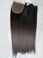 Anbi Raw Vietnamese Bundle Pack · 2.5 Bundles + HD 5x5 Closure · 20" · Bone Straight - Image 3