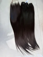 Anbi Raw Vietnamese Bundle Pack · 2.5 Bundles + HD 5x5 Closure · 20" · Bone Straight - Image 4
