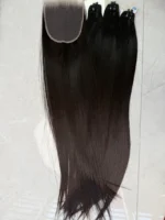 Anbi Raw Vietnamese Bundle Pack · 3 Bundles + HD 5x5 Closure · 26" · Bone Straight - Image 4