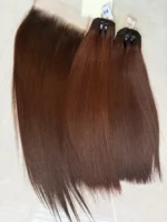 Anbi Raw Vietnamese Bundle Pack · 2 Bundles + HD 5x5 Closure · 12" · Bone Straight - Image 5
